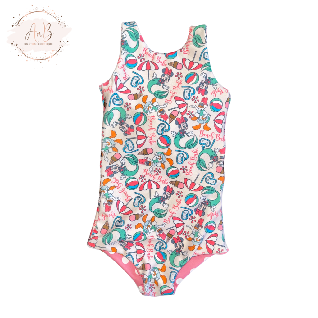 1 piece reversible swimsuit